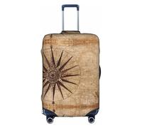 CKGODGF Compass Map Nautical Print Elastic Luggage Cover,Personalized Luggage Cover with Zipper.