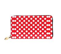 CKGODGF Cute Polka Dot Print Women's Wallets Leather Wallets Credit Card Holders Zipper Closure Wallets Travel-Friendly Clutches