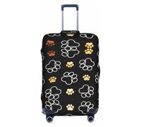 CKGODGF Dog Paw Prints Print Elastic Luggage Cover,Personalized Luggage Cover with Zipper.