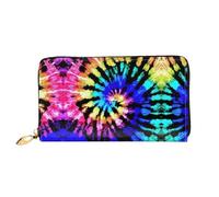 CKGODGF Exotic Tribe Tie Dye Style Print Women's Wallets Leather Wallets Credit Card Holders Zipper Closure Wallets Travel-Friendly Clutches