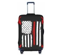 CKGODGF Firefighter American Flag Print Elastic Luggage Cover,Personalized Luggage Cover with Zipper.