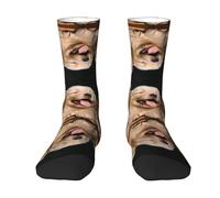 CKGODGF Golden Retriever Dogs Puppies Pets Print Novelty Casual Mid-Tube Socks,Fun Contrasting Color Socks,Cute Mid-Tube Socks - 1 Pair