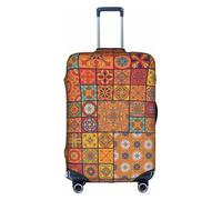 CKGODGF Group of Moroccan Geometric Print Elastic Luggage Cover,Personalized Luggage Cover with Zipper.