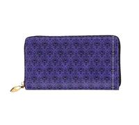 CKGODGF Haunted Mansion Print Women's Wallets Leather Wallets Credit Card Holders Zipper Closure Wallets Travel-Friendly Clutches