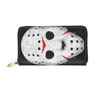 CKGODGF Horror Skull Print Women's Wallets Leather Wallets Credit Card Holders Zipper Closure Wallets Travel-Friendly Clutches