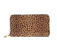 CKGODGF Leopard Pattern Print Women's Wallets Leather Wallets Credit Card Holders Zipper Closure Wallets Travel-Friendly Clutches