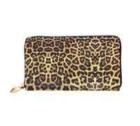 CKGODGF Leopard Print Print Women's Wallets Leather Wallets Credit Card Holders Zipper Closure Wallets Travel-Friendly Clutches