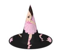 CKGODGF Little Ballerina Dancing Girl Print Wizard,Magician Costume Accessories,Halloween Full Hat,Suitable For Party Role Play-1 Piece