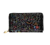 CKGODGF Math Formula Print Women's Wallets Leather Wallets Credit Card Holders Zipper Closure Wallets Travel-Friendly Clutches
