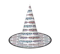 CKGODGF Monorail Train Print Wizard,Magician Costume Accessories,Halloween Full Hat,Suitable For Party Role Play-1 Piece