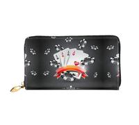 CKGODGF Poker Tournament Print Women's Wallets Leather Wallets Credit Card Holders Zipper Closure Wallets Travel-Friendly Clutches