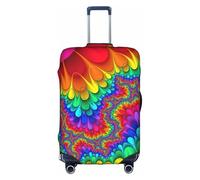 CKGODGF Rainbow Tie Dye-Red Print Elastic Luggage Cover,Personalized Luggage Cover with Zipper.