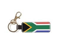 CKGODGF South Africa Flag Print Cute Keychain,Unisex Leather Keychain,Unique And Personalized Keychain,Great For Families-1pcs