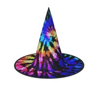 CKGODGF Tie Dye Print Wizard,Magician Costume Accessories,Halloween Full Hat,Suitable For Party Role Play-1 Piece