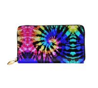 CKGODGF Tie Dye Print Women's Wallets Leather Wallets Credit Card Holders Zipper Closure Wallets Travel-Friendly Clutches