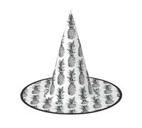 CKGODGF Tropical Theme Pineapple Fruit Pattern Print Wizard,Magician Costume Accessories,Halloween Full Hat,Suitable For Party Role Play-1 Piece