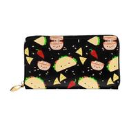 CKGODGF Tuesday Party Print Fashionable Leather Long Wallet for Men and Women with Zipper,Suitable for Travel
