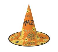 CKGODGF Wild Daisy Flower Print Wizard,Magician Costume Accessories,Halloween Full Hat,Suitable For Party Role Play-1 Piece