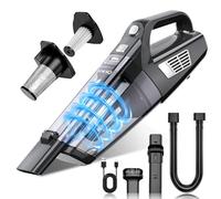 CKIKH Handheld Vacuum Cordless, 15000PA Strong Suction Hand Held Car Vacuum Cleaner Portable with Multi-Nozzles & Washable Filter, Lightweight Dust Busters Rechargeable for Home, Car, Office, Pets