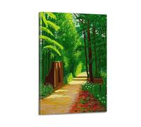 CKJenjBKm David Hockney Vintage AbstractWall Art Beige Posters Aesthetic Canvas Wall Art Print Home Decor for Bedroom Living Room12x18inch(30x45cm) Frame-style