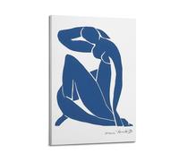 CKJenjBKm Henri Matisse Blue Nude Print Vintage Modern Minimalist Posters Aesthetic Canvas Wall Art Print Home Decor for Bedroom Living Room12x18inch(30x45cm) Frame-style