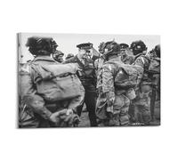 CKJenjBKm WWII War Us Landing Ships Omaha Beach D-day 1944 Photo Art Print Beige Wall Art Posters Aesthetic Canvas Wall Art Print Home Decor for Bedroom Living Room16x24inch(40x60cm) Frame-style