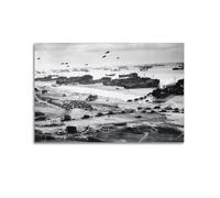CKJenjBKm WWII War Us Landing Ships Omaha Beach D-day 1944 Photo Art Print Beige Wall Art Posters Aesthetic Canvas Wall Art Print Home Decor for Bedroom Living Room12x18inch(30x45cm) Unframe-style