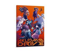 ckklik Akudama Drive Poster Anime Wall Art Print Manga Decor for Home Unique Artwork for Living Room Character Illustration Japanese Animation Collectors Item Gift 12x18inch(30x45cm) Framed