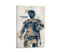 ckklik Alexander The Great Poster Art Print Historical Wall Decor Ancient Greece Artwork Home Decoration Classic Statue Design Unique Gift for History Lovers Vintage Style Gift 08x12inch Framed
