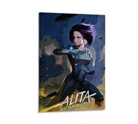 ckklik Alita Battle Angel Poster Art Sci-Fi Wall Decor Anime Prints for Home Kitchen Unique Character Artwork Gift for Fans And Collectors Stylish Room Decoration Gift 20x30inch(50x75cm) Framed
