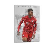 ckklik Alphonso Davies Poster Art Print Bayern Munich Football Player Wall Decor Soccer Artwork for Home And Office Sports Fan Gift Unique Sports Poster Modern Design Gift 20x30inch Framed