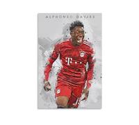 ckklik Alphonso Davies Poster Art Print Bayern Munich Football Player Wall Decor Soccer Artwork for Home And Office Sports Fan Gift Unique Sports Poster Modern Design Gift 16x24inch Unframed