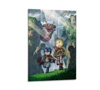 ckklik Anime Adventure Poster Fantasy Wall Art Kids Room Decor Magical Landscape Print Unique Gift Idea for Fans Colorful Illustration Whimsical Characters Nature Scene Gift 08x12inch(20x30cm) Framed