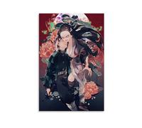 ckklik Anime Art Print Demon Slayer Poster Manga Wall Decor Japanese Style Artwork Fantasy Characters Unique Home Decor Vibrant Colors Gift for Anime Lovers Gift 16x24inch Unframed