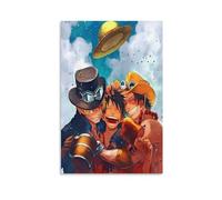 ckklik Anime Art Print One Piece Poster Luffy And Friends Celebration Colorful Wall Decor Manga Character Illustration Gift for Fans Home Decoration Unique Artwork Gift 16x24inch Unframed