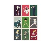 ckklik Anime Character Poster Set Colorful Wall Art Prints Unique Home Decor Graphic Illustrations Modern Art for Living Room Bedroom Gift for Anime Fans Gift 08x12inch Unframed