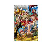 ckklik Anime Pirate Crew Poster Colorful Wall Art Print Adventure Themed Decor Manga Character Illustration Unique Gift for Fans Home Decoration Vibrant Artwork Gift 20x30inch Unframed