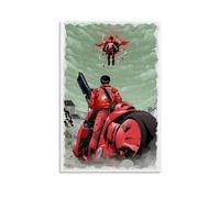 ckklik Anime Poster Akira Art Print Retro Motorcycle Wall Decor Manga Inspired Artwork Sci-Fi Fantasy Home Decoration Unique Gift for Fans Vintage Style Illustration Gift 12x18inch Unframed