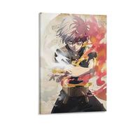 ckklik Anime Poster My Hero Academia Print Shoto Todoroki Character Wall Decor Unique Gift for Fans Colorful Illustration Home Decoration for Living Room Or Bedroom Gift 12x18inch(30x45cm) Framed