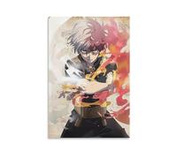 ckklik Anime Poster My Hero Academia Print Shoto Todoroki Character Wall Decor Unique Gift for Fans Colorful Illustration Home Decoration for Living Room Or Bedroom Gift 20x30inch(50x75cm) Unframed