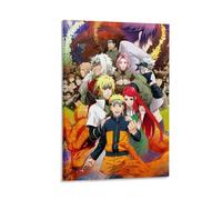 ckklik Anime Poster Naruto Team Wall Art Colorful Print of Naruto Characters Manga Artwork for Home Decor Unique Gift for Fans of Japanese Animation And Culture Gift 24x36inch Framed