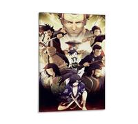 ckklik Anime Samurai Poster Art Japanese Warrior Print Manga Characters Wall Decor Ninja Artwork for Home Unique Gift for Fans Asian Culture Inspired Design Gift 08x12inch Framed