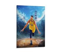 ckklik Basketball Player Poster Ocean Wave Art Print Golden Gate Bridge Wall Decor Sports Fan Artwork Dynamic Action Scene Unique Home Decoration Gift for Basketball Lovers Gift 08x12inch Framed