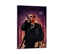 ckklik Daddy Yankee Poster Urban Wall Art Print Music Decor for Home Hip Hop Artwork Rapper Illustration Vibrant Colors Modern Aesthetic Trendy Room Decoration Gift Idea Gift 08x12inch Framed