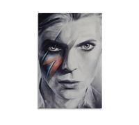 ckklik David Bowie Art Print Iconic Music Legend Poster Retro Wall Decor Unique Home Decoration Vintage Style Artwork Musician Tribute Creative Gift Idea for Fans Gift 12x18inch Unframed