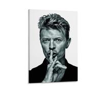 ckklik David Bowie Poster Black And White Art Print Music Legend Wall Decor Modern Home Aesthetic Retro Vintage Style Unique Gift for Fans Statement Piece for Living Room Gift 08x12inch Framed