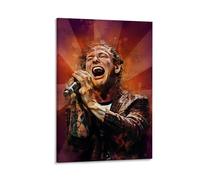 ckklik Expressive Singing Portrait Art Print Vibrant Music Wall Decor Unique Home Art for Music Lovers Colorful Contemporary Artwork Inspirational Gift for Musicians Gift 20x30inch Framed