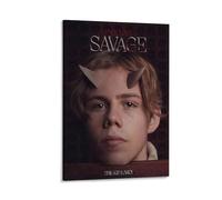 ckklik FCK LOVE Poster SAVAGE Art Print The Kid Laroi Wall Decor Music Inspired Artwork Contemporary Home Decoration Unique Gift Idea for Fans Modern Aesthetic Gift 16x24inch Framed