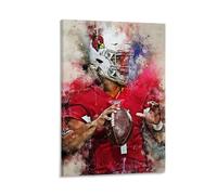 ckklik Football Player Art Print Abstract Sports Poster Colorful Wall Decor for Fans Unique Home Decoration NFL Inspired Artwork Gift for Sports Enthusiasts Modern Design Gift 12x18inch Framed