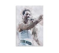 ckklik Freddie Mercury Poster Art Watercolor Print Music Legend Wall Decor Iconic Singer Artwork Vintage Style Home Decoration Unique Gift for Music Lovers Modern Aesthetic Gift 20x30inch Unframed